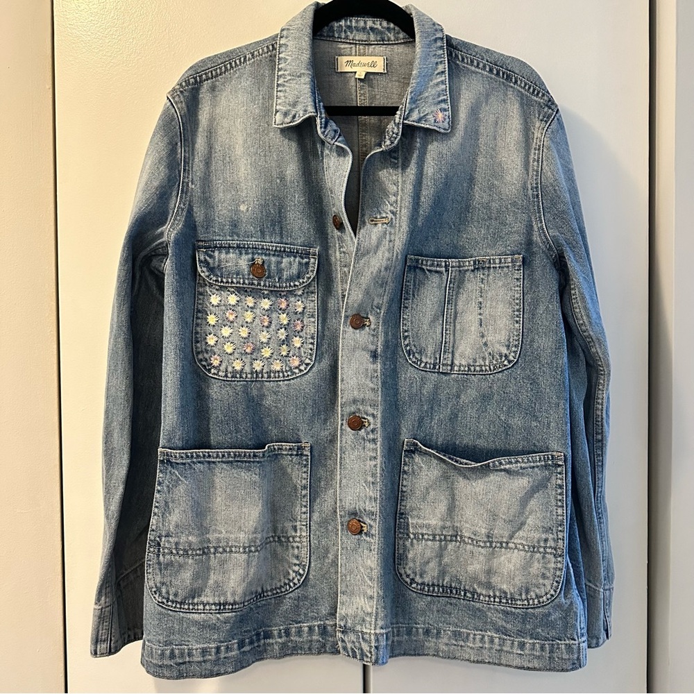 Madewell Denim Embroidered Jean Jacket
